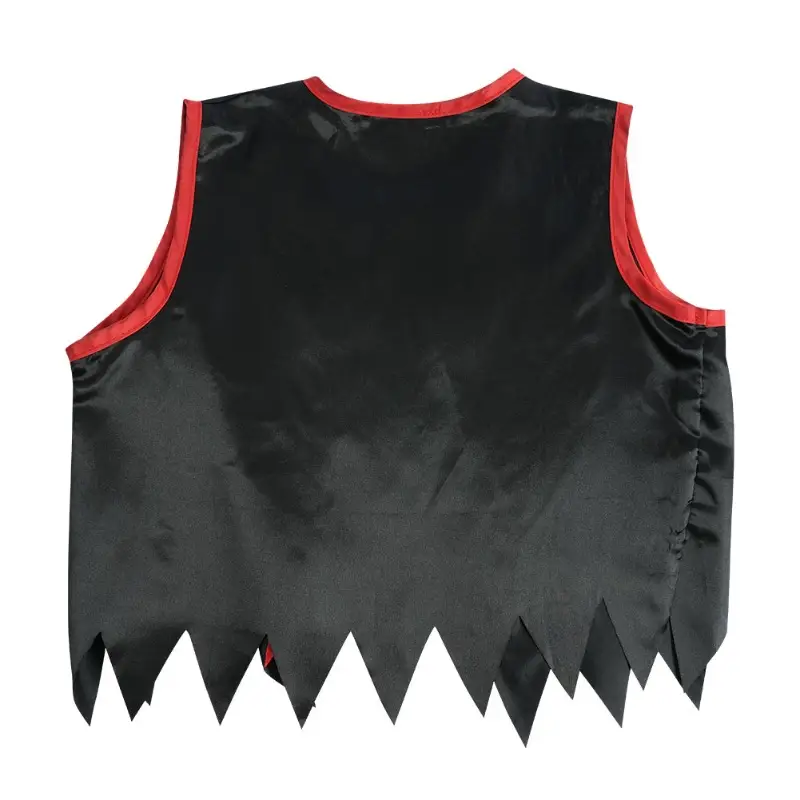 Sleeveless Pirate Vest Black Red Captain Jack Sparrow — feature 6
