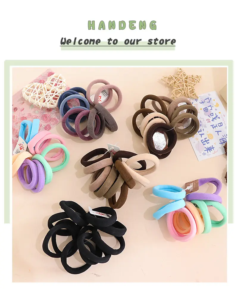 Korean Style Hair Rope 10 Colors Seamless Towel Ring — feature 1