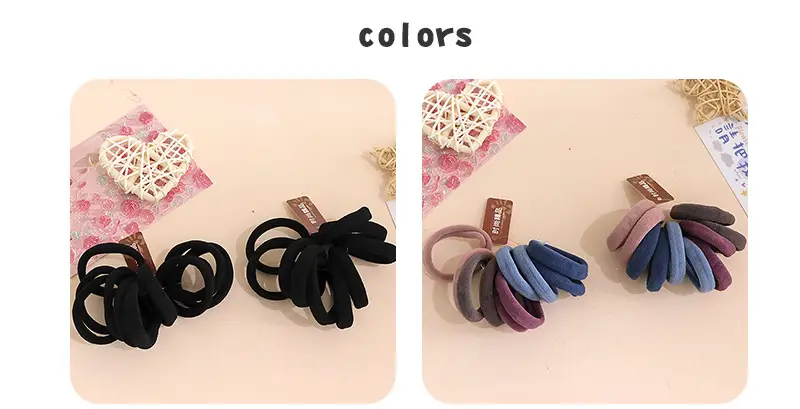 Korean Style Hair Rope 10 Colors Seamless Towel Ring — feature 3