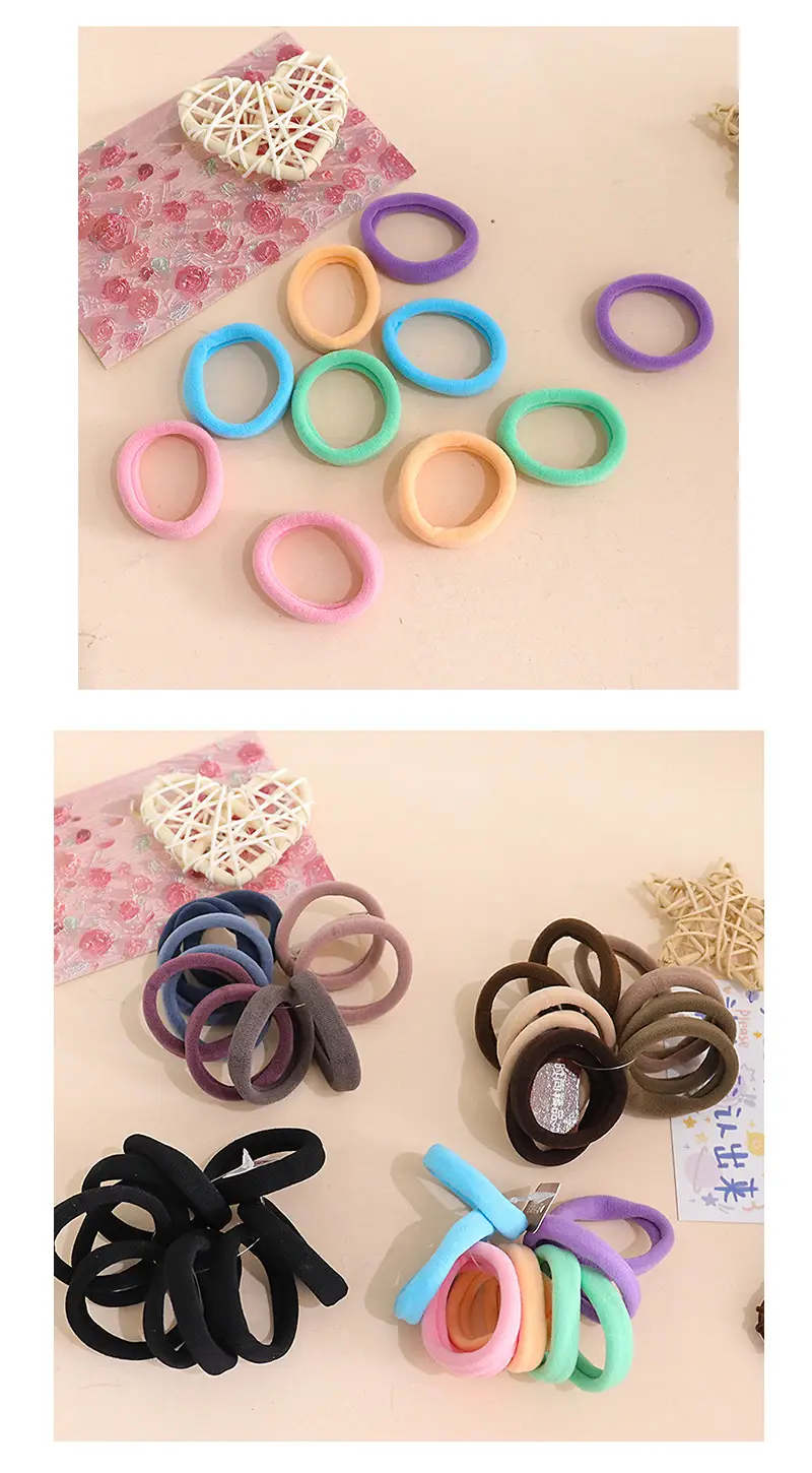 Korean Style Hair Rope 10 Colors Seamless Towel Ring — feature 6