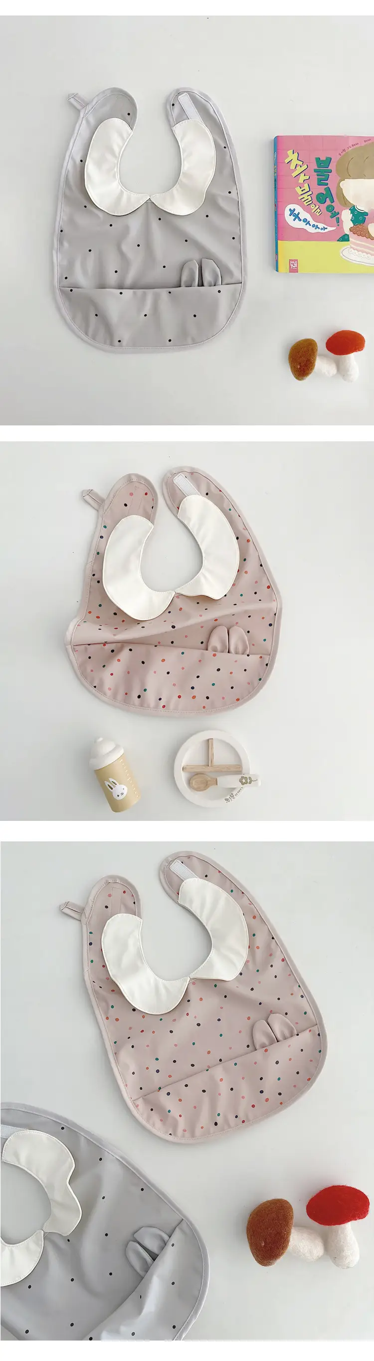 Waterproof Korean Style Baby Bib Doll Collar Anti-Dirty — feature 5