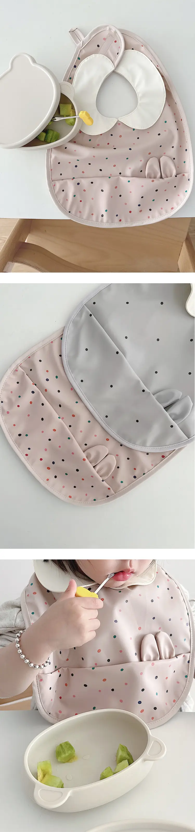 Waterproof Korean Style Baby Bib Doll Collar Anti-Dirty — feature 6