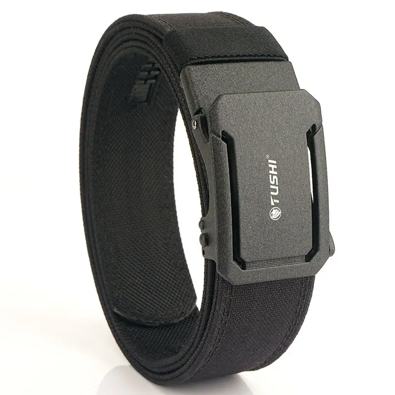 Men's Tactical Belt with Automatic Buckle & 3.8" Thick Nylon
