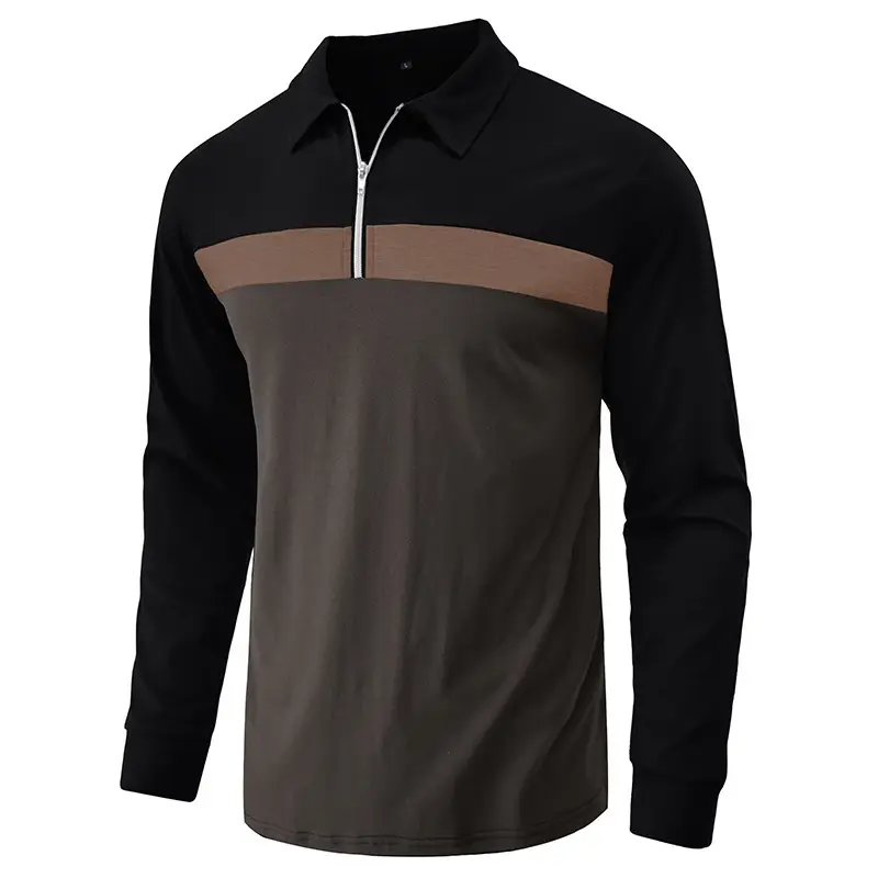 Polo Shirt Men Navy Red Long Sleeve 2023 — feature 15