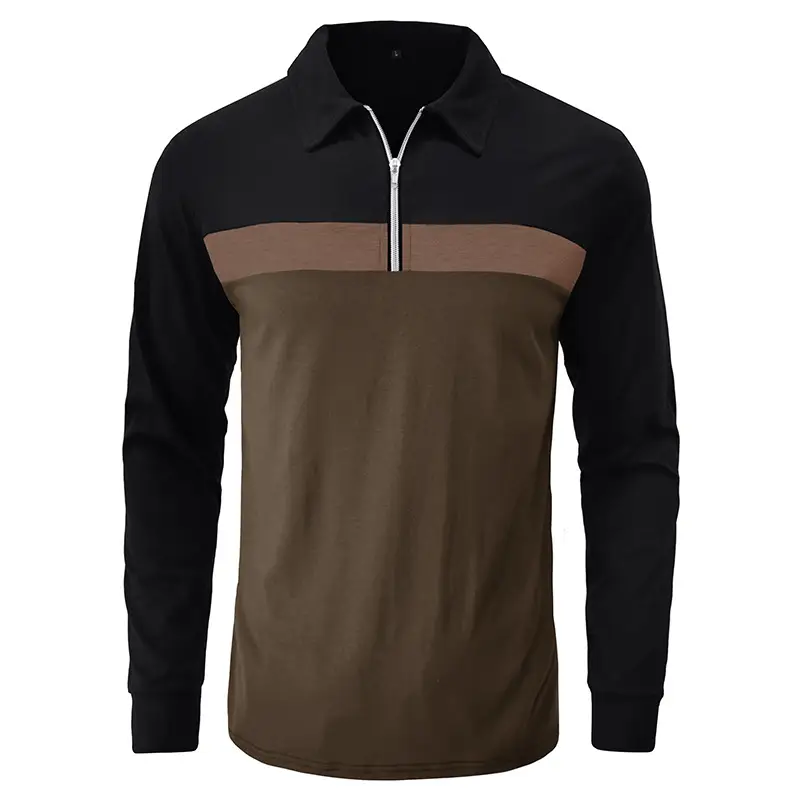 Polo Shirt Men Navy Red Long Sleeve 2023 — feature 20