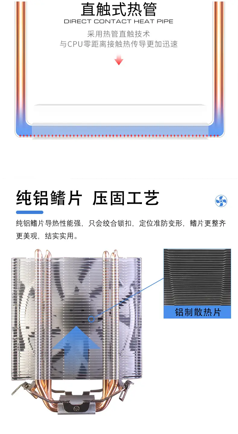 Jizhi Cold Frost 400 CPU Cooler RGB 1700BHz Silent — feature 4