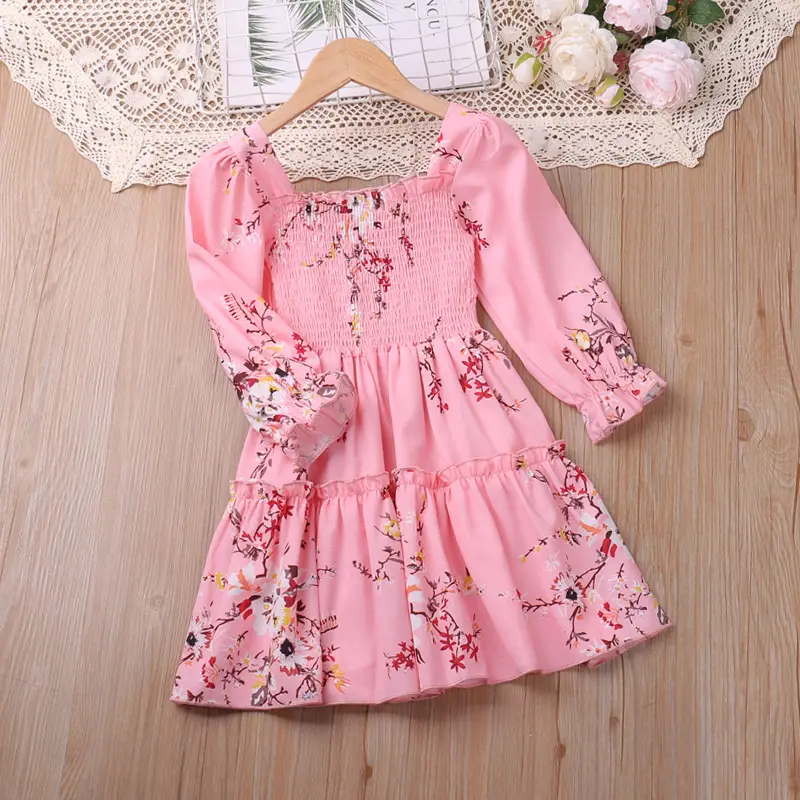 Green Floral Princess Skirt for Girls Autumn Wear — feature 10