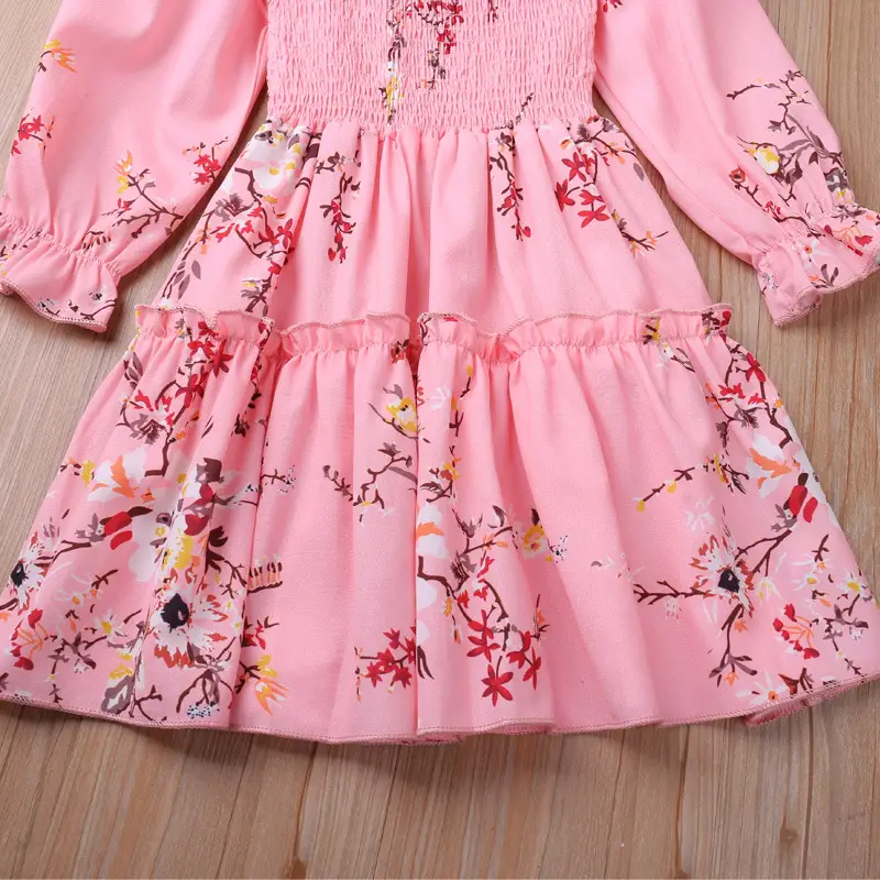 Green Floral Princess Skirt for Girls Autumn Wear — feature 13