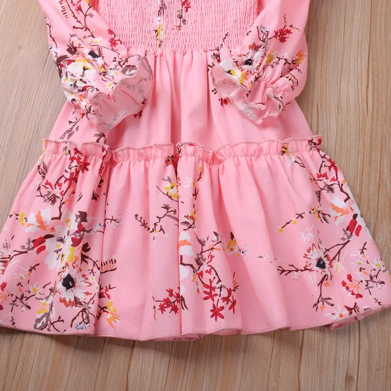 Green Floral Princess Skirt for Girls Autumn Wear — feature 14