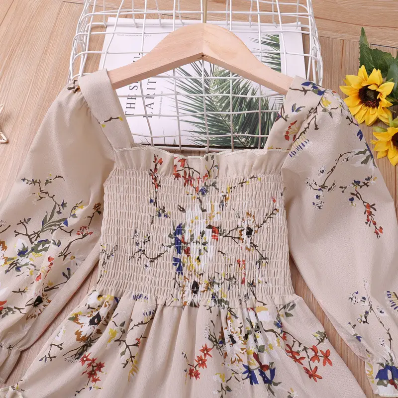 Green Floral Princess Skirt for Girls Autumn Wear — feature 5