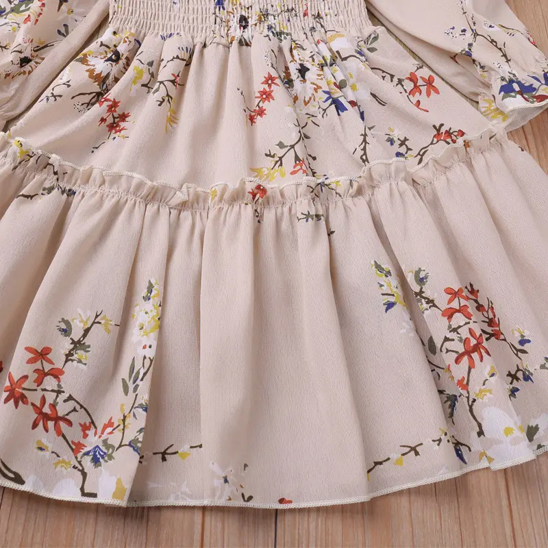 Green Floral Princess Skirt for Girls Autumn Wear — feature 8