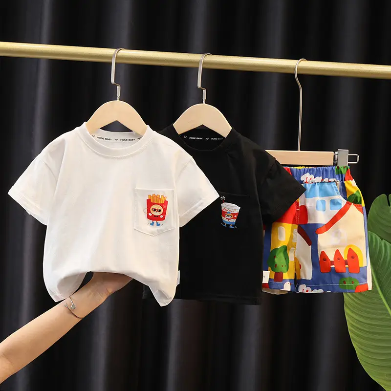 Boys Summer T-Shirt with Colorful Graffiti Shorts 2026 - Image 2