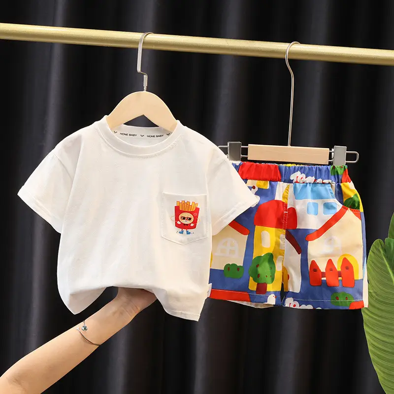 Boys Summer T-Shirt with Colorful Graffiti Shorts 2026 - Image 3