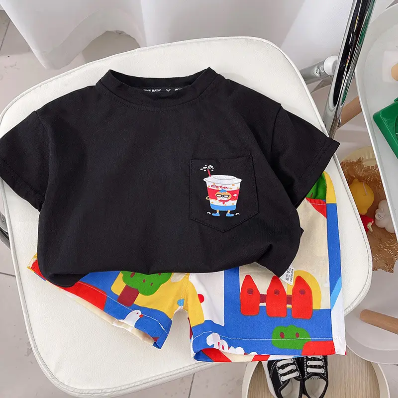 Boys Summer T-Shirt with Colorful Graffiti Shorts 2026 — feature 11