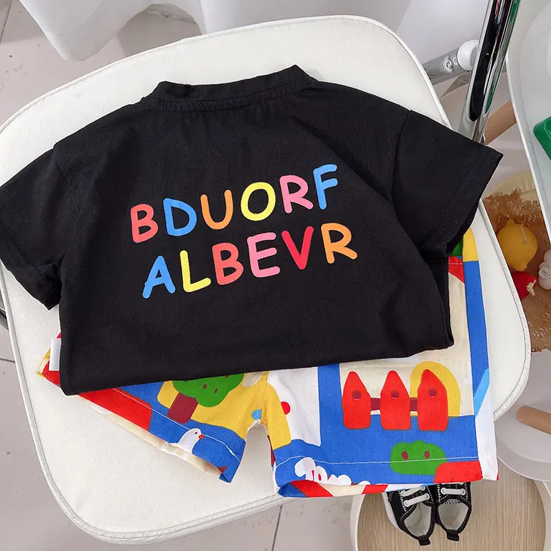 Boys Summer T-Shirt with Colorful Graffiti Shorts 2026 — feature 12