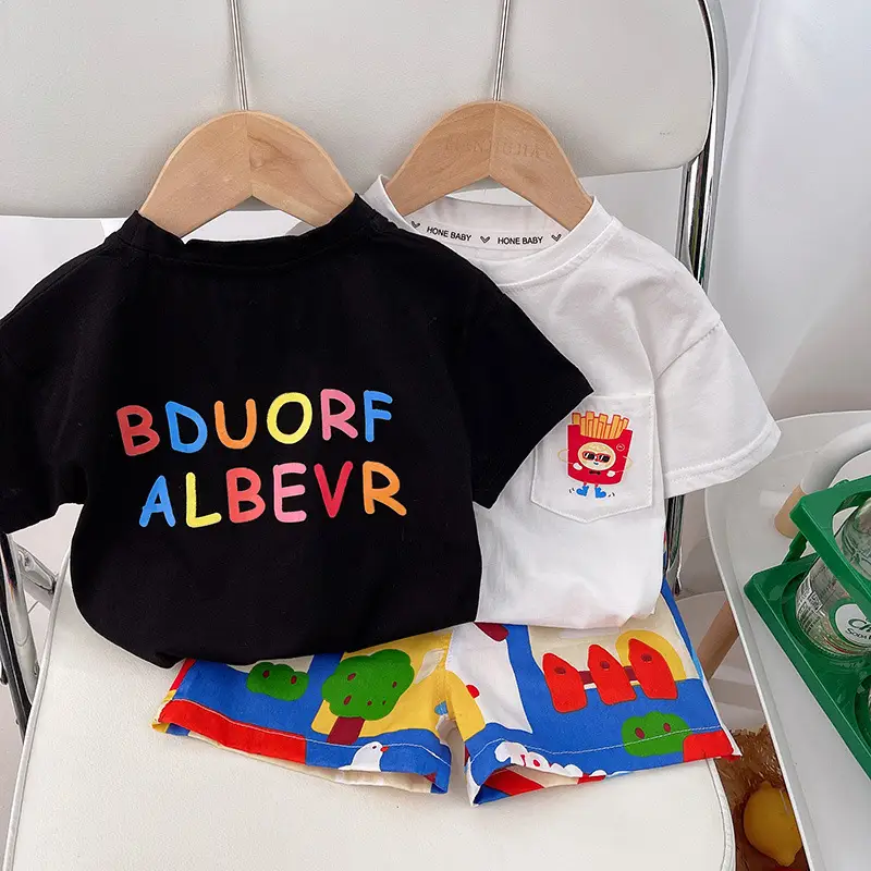 Boys Summer T-Shirt with Colorful Graffiti Shorts 2026 — feature 5