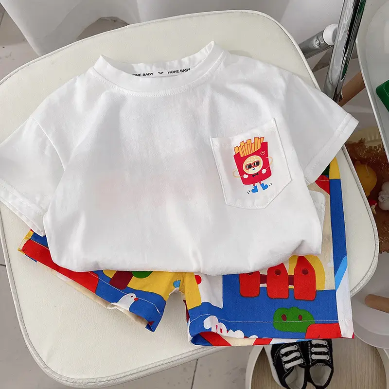 Boys Summer T-Shirt with Colorful Graffiti Shorts 2026 — feature 6