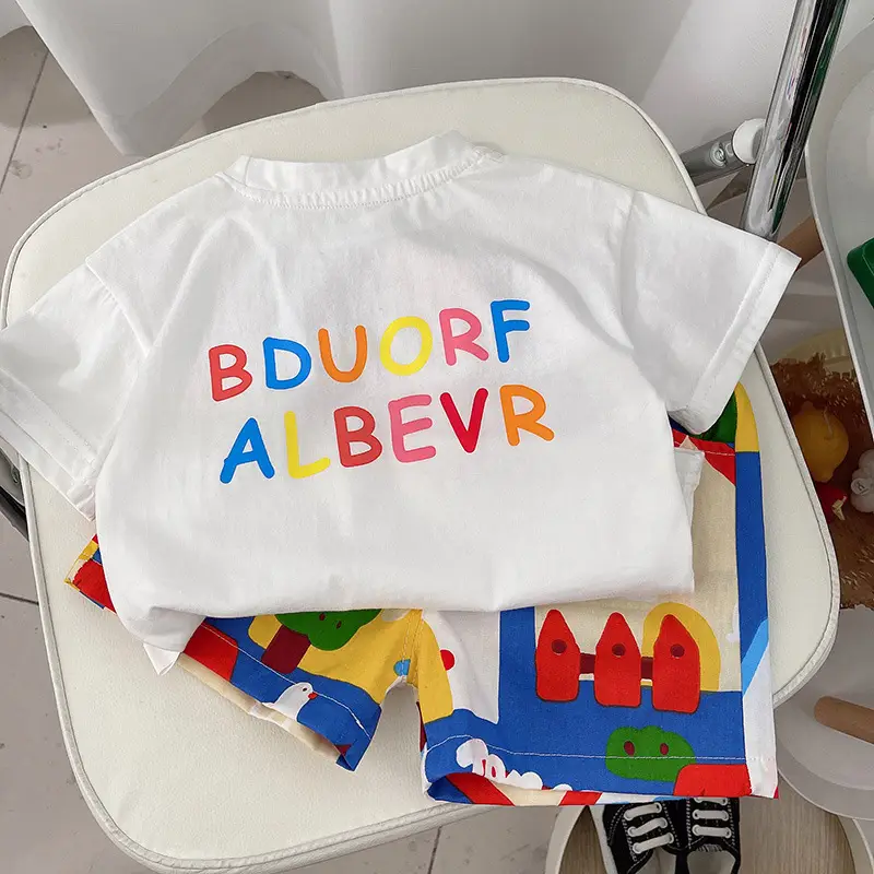 Boys Summer T-Shirt with Colorful Graffiti Shorts 2026 — feature 7