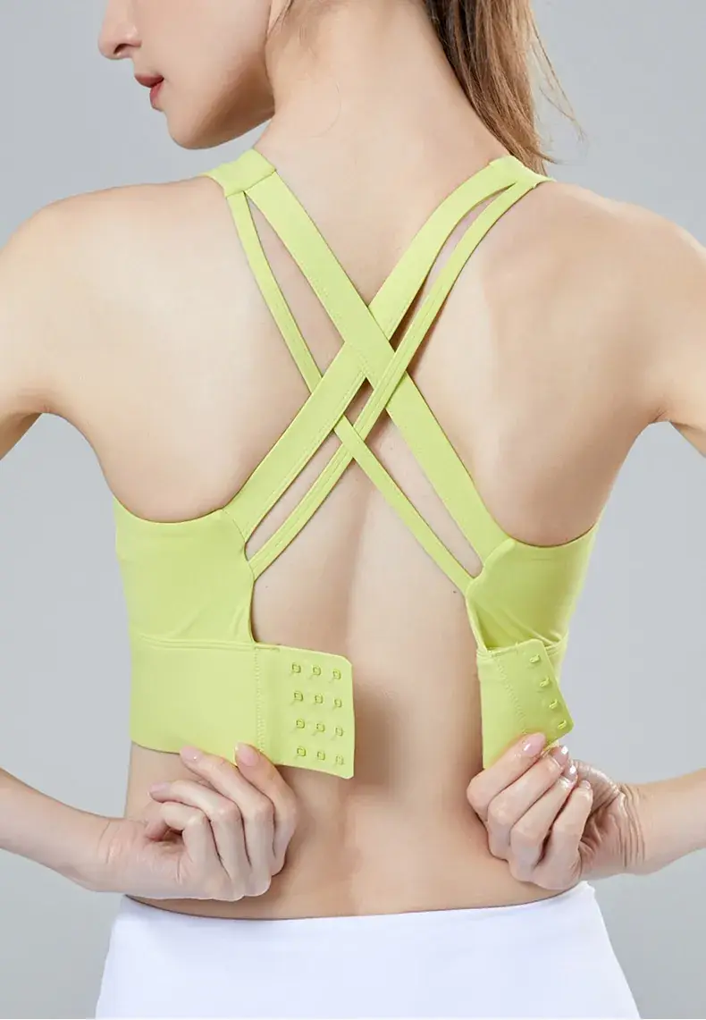 High-Elastic Cross-Back Sports Bra for Women — feature 1