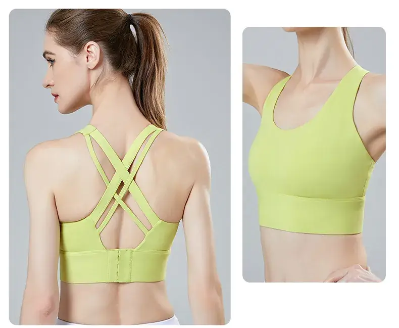 High-Elastic Cross-Back Sports Bra for Women — feature 12