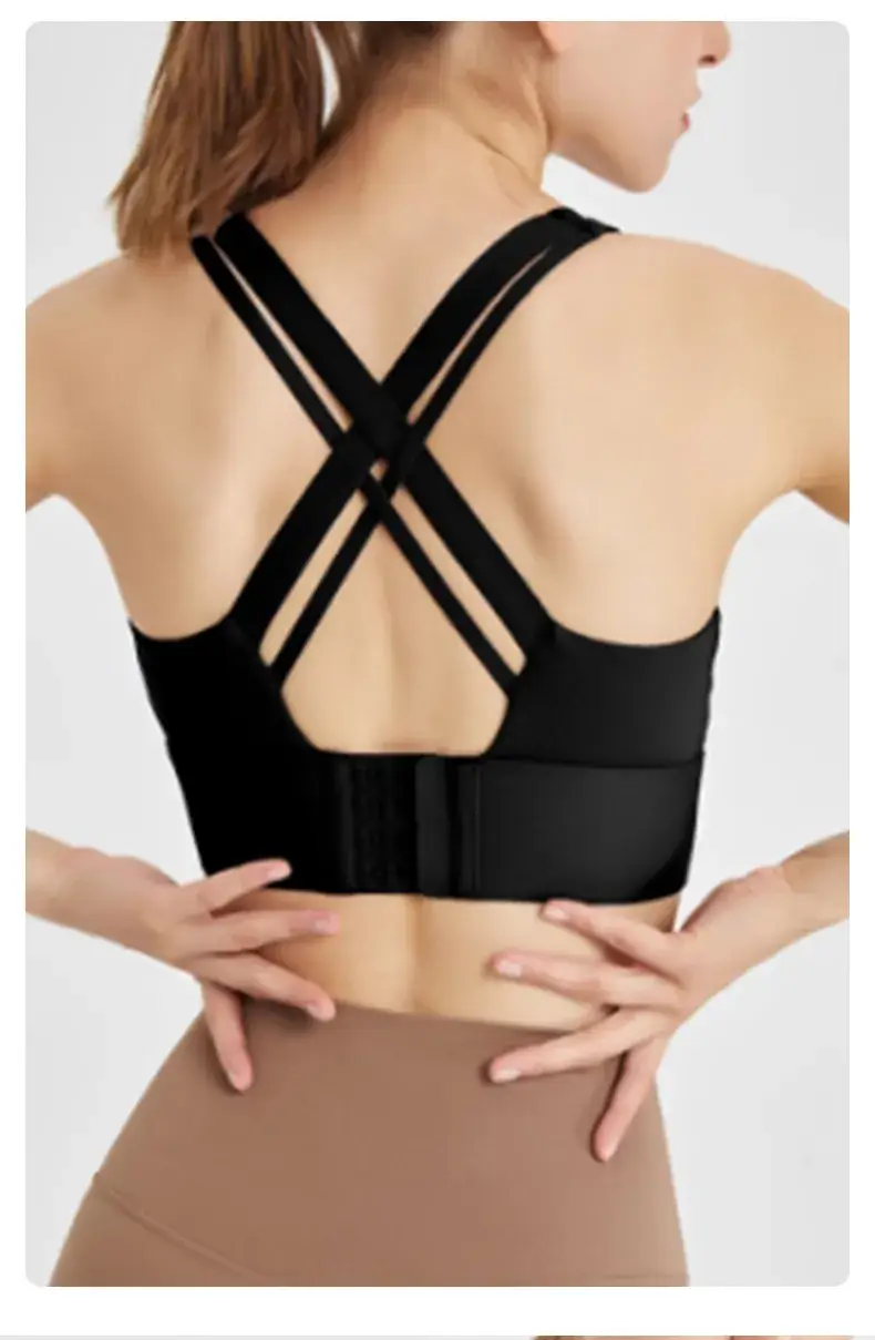 High-Elastic Cross-Back Sports Bra for Women — feature 17