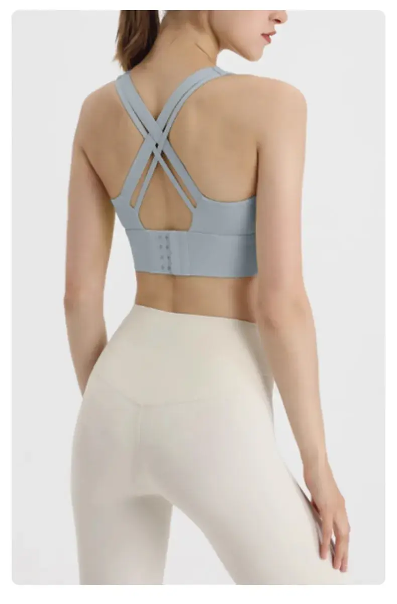 High-Elastic Cross-Back Sports Bra for Women — feature 22