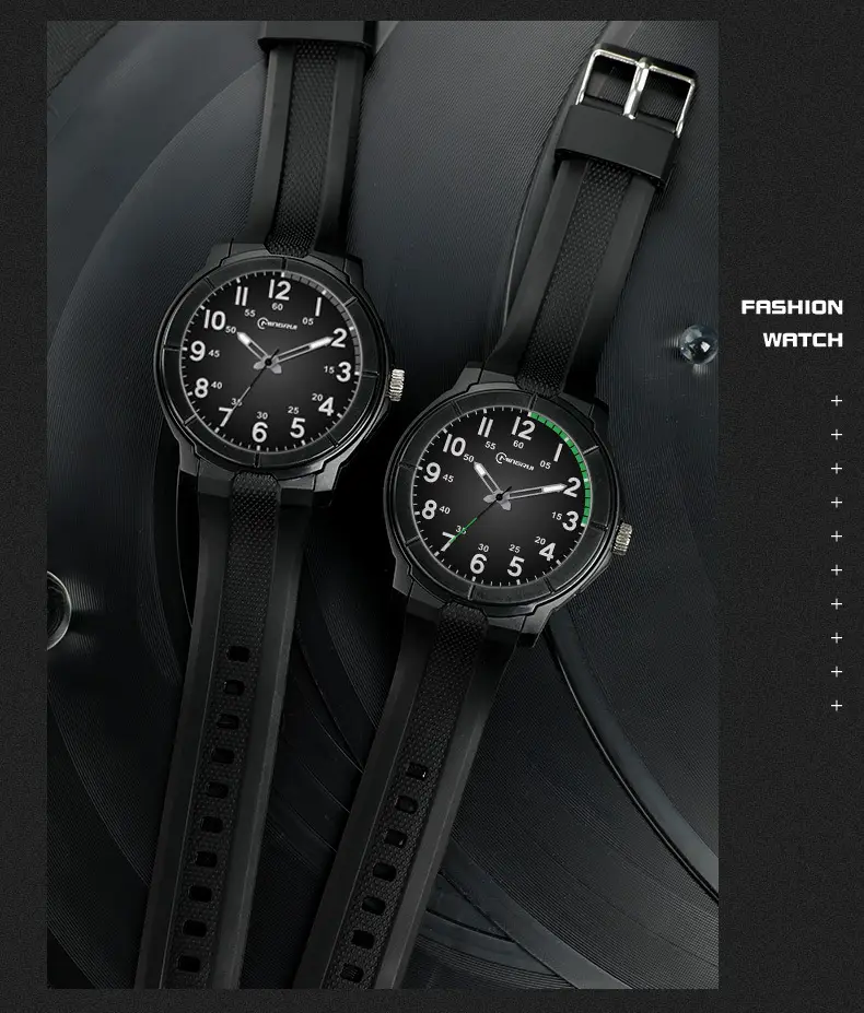 Men's Black Luminous Quartz Watch with Waterproof Design — feature 8