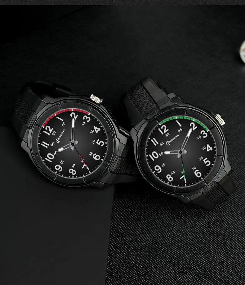Men's Black Luminous Quartz Watch with Waterproof Design — feature 9