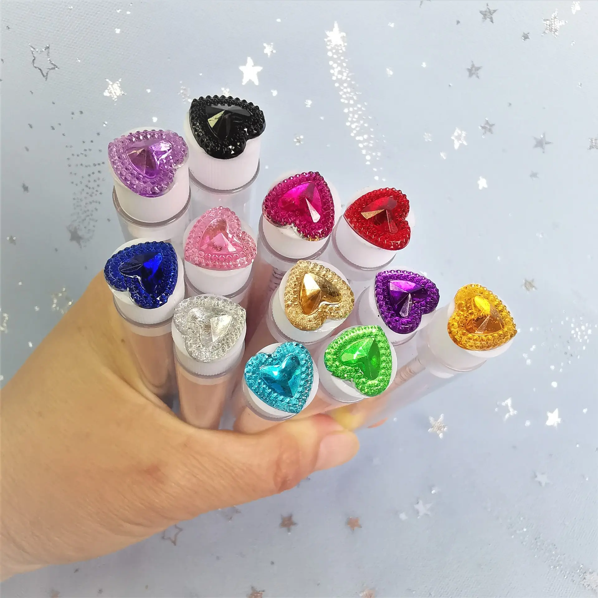 Multi-Color Heart Drill Tube Mascara Brushes
