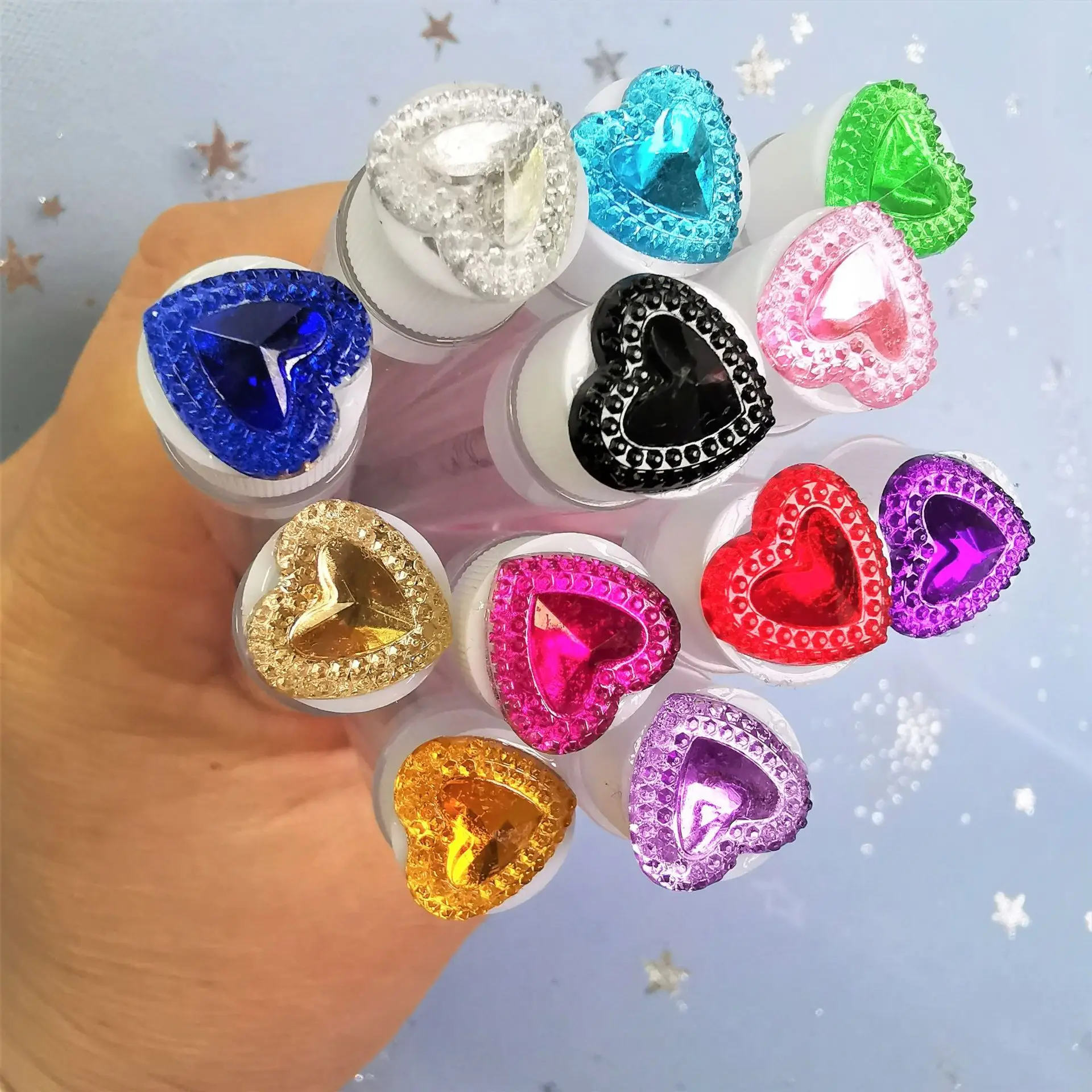 Multi-Color Heart Drill Tube Mascara Brushes