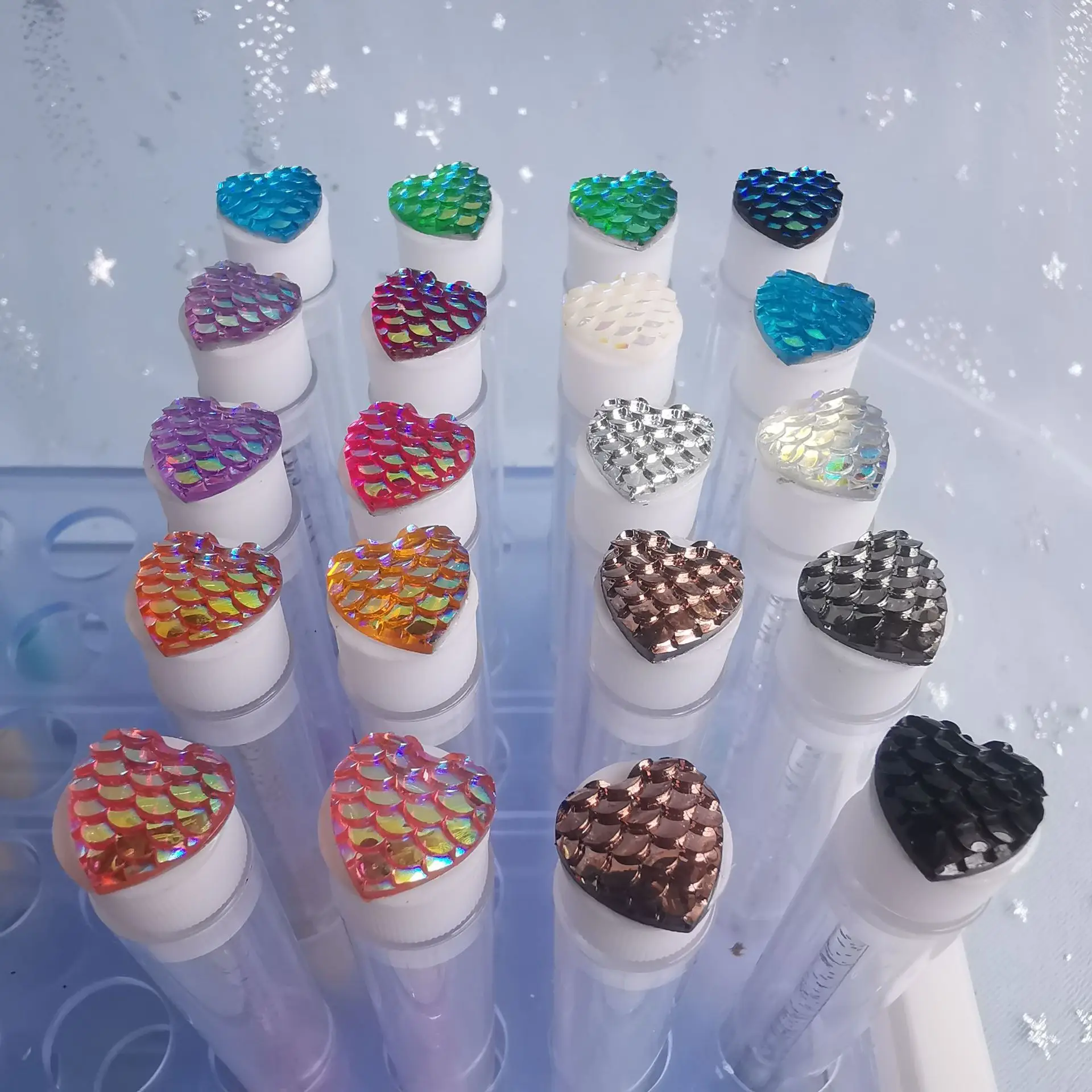 Multi-Color Heart Drill Tube Mascara Brushes — feature 13