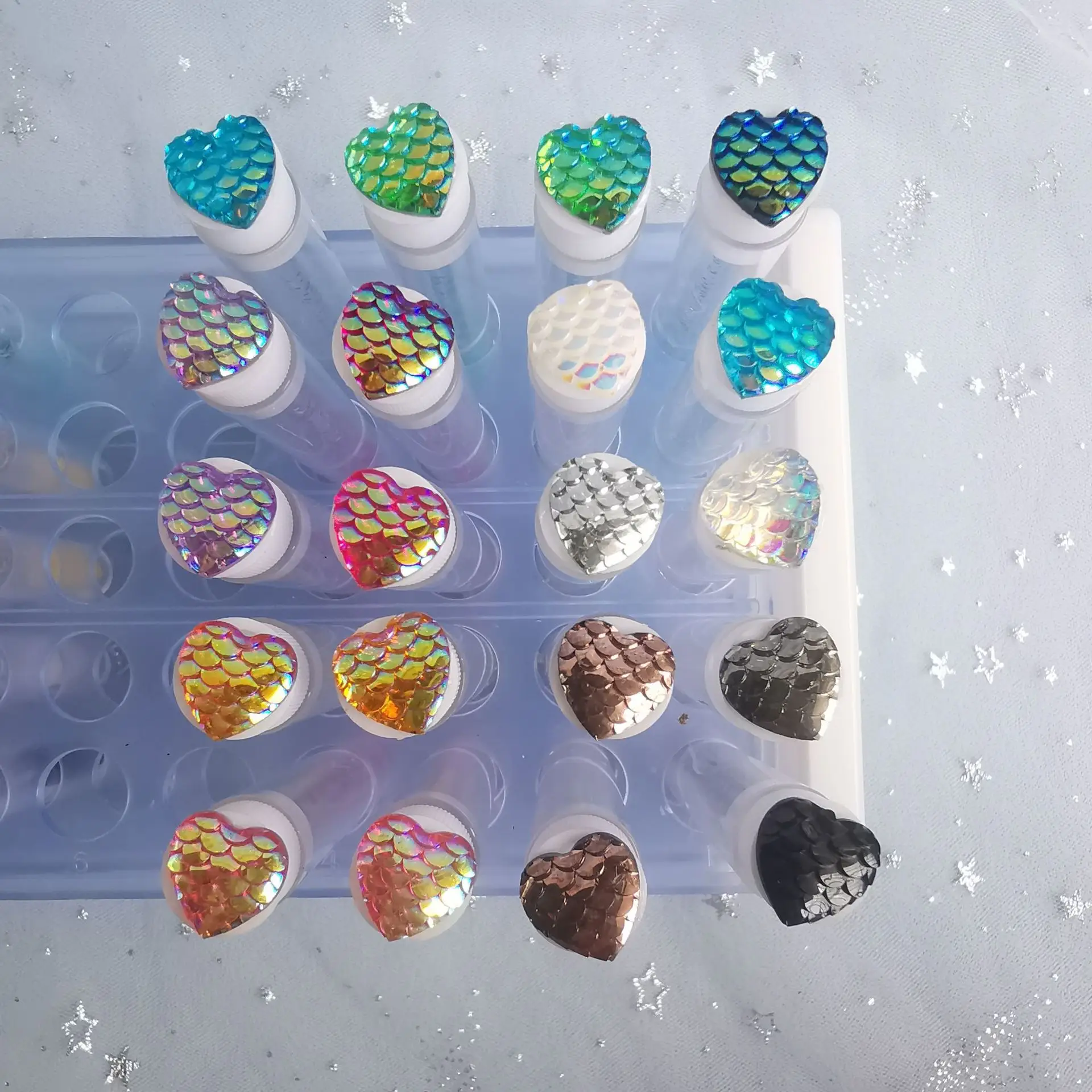 Multi-Color Heart Drill Tube Mascara Brushes — feature 14