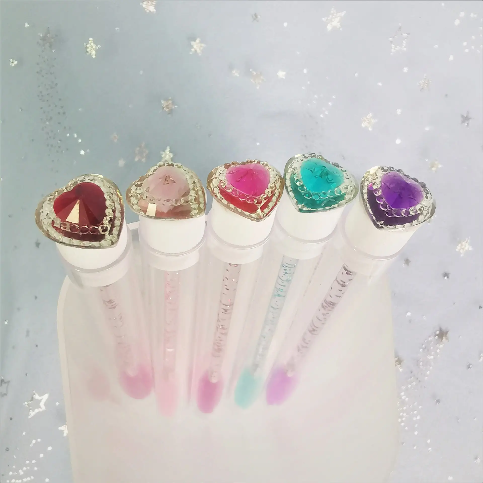 Multi-Color Heart Drill Tube Mascara Brushes — feature 15