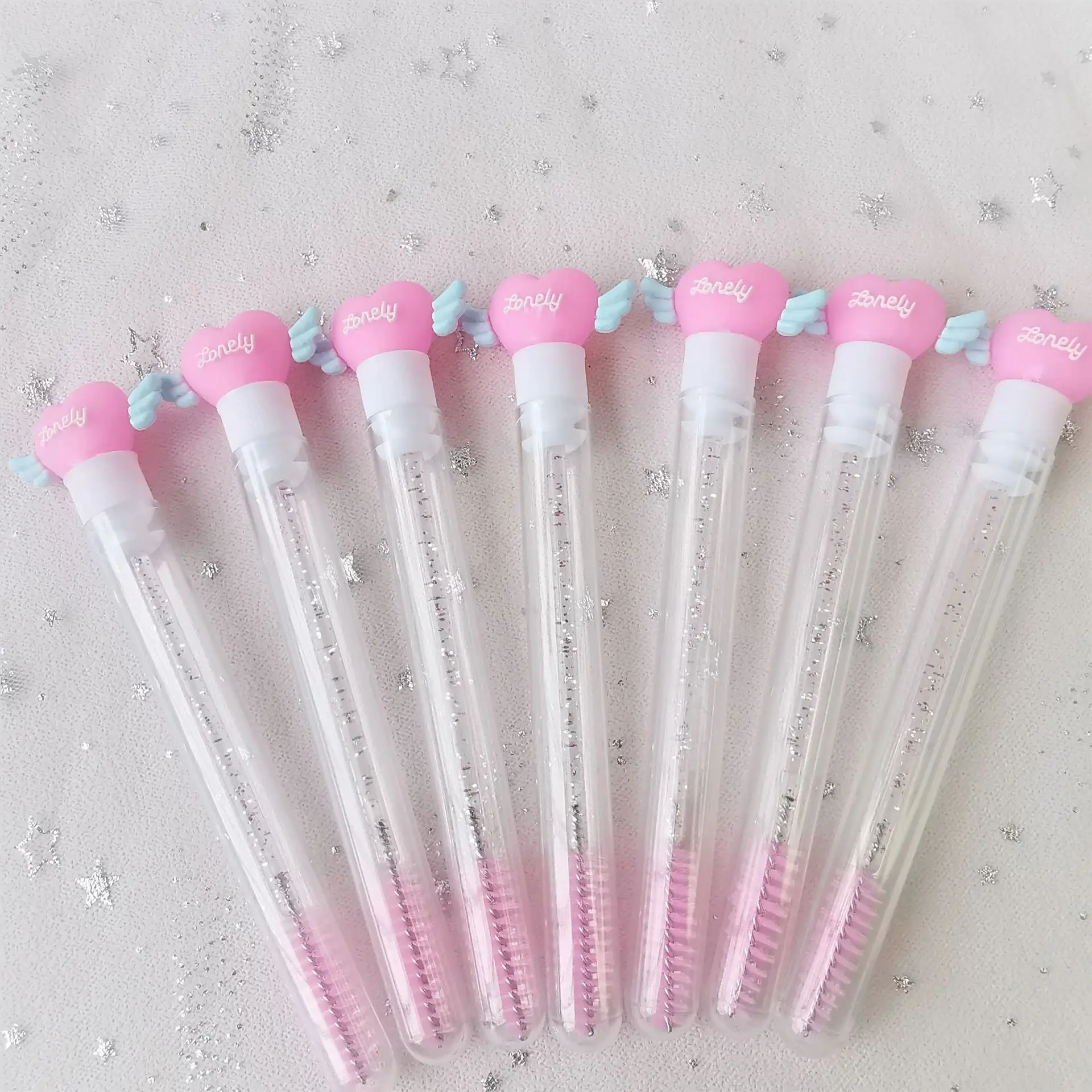 Multi-Color Heart Drill Tube Mascara Brushes