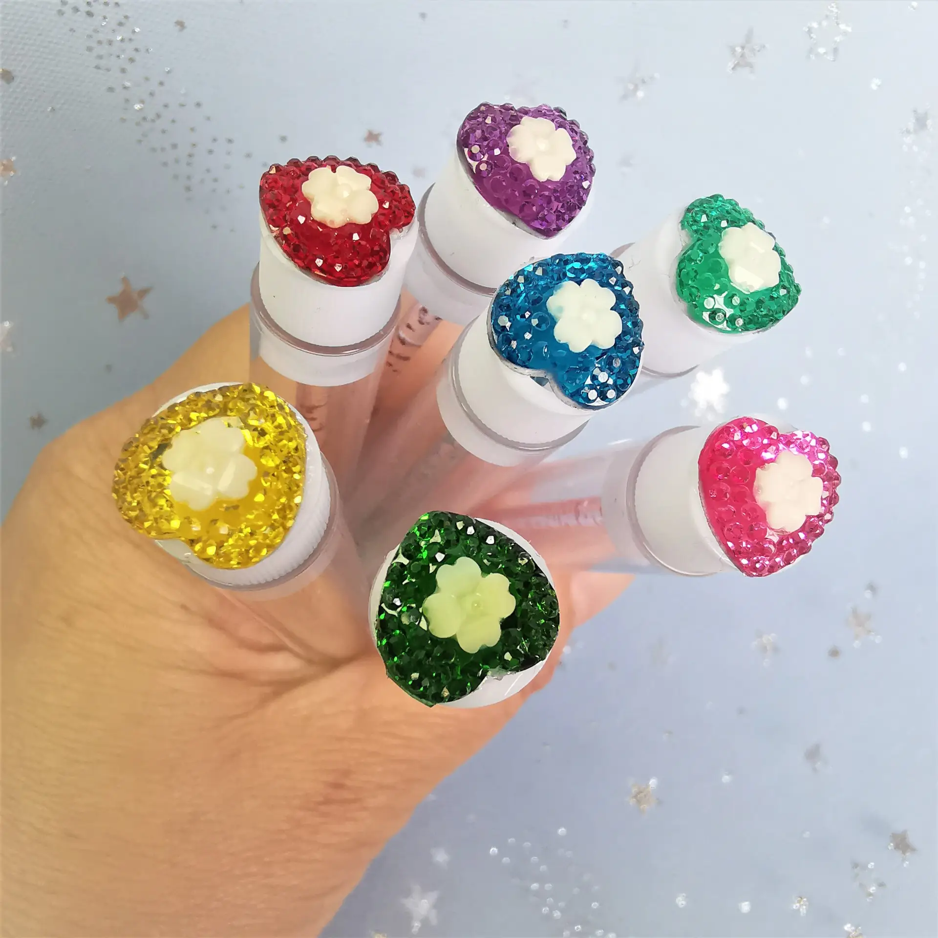 Multi-Color Heart Drill Tube Mascara Brushes