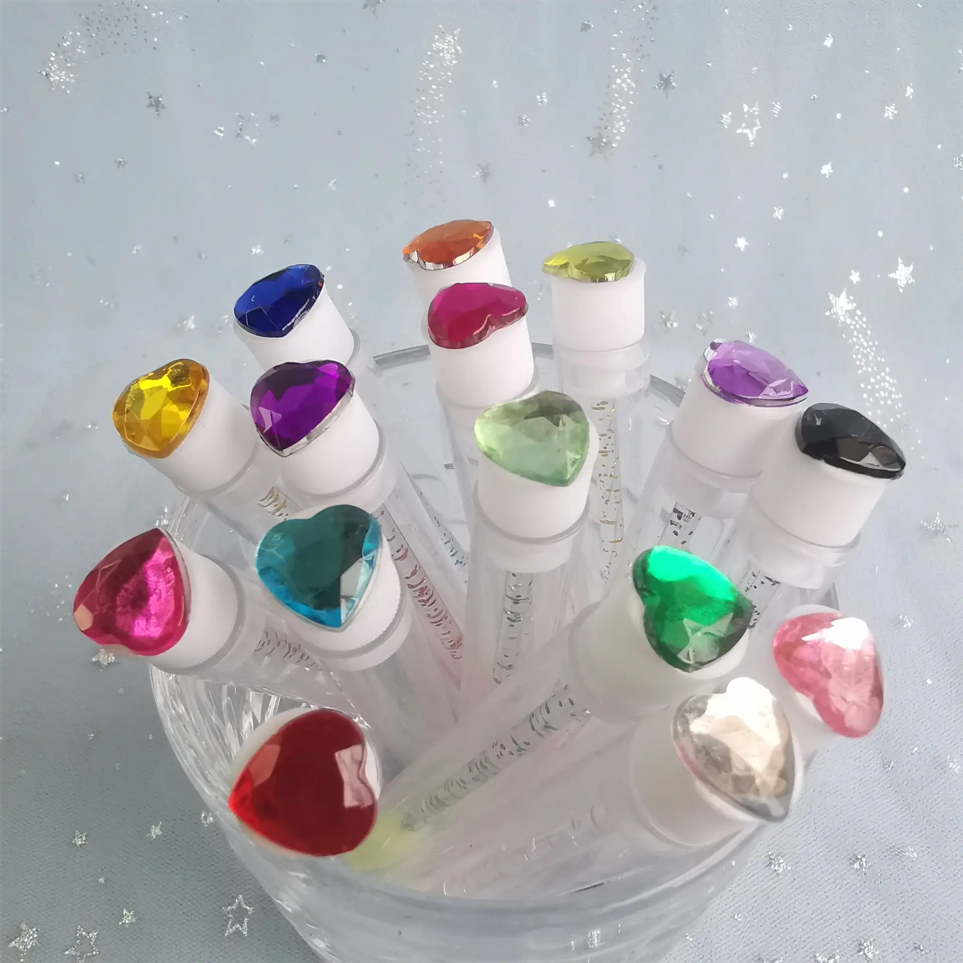 Multi-Color Heart Drill Tube Mascara Brushes