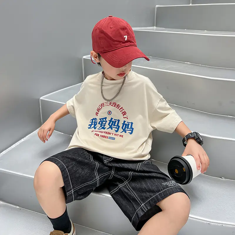 Huzhou Boys T-Shirt White Short Sleeve Summer 2026 - Image 5