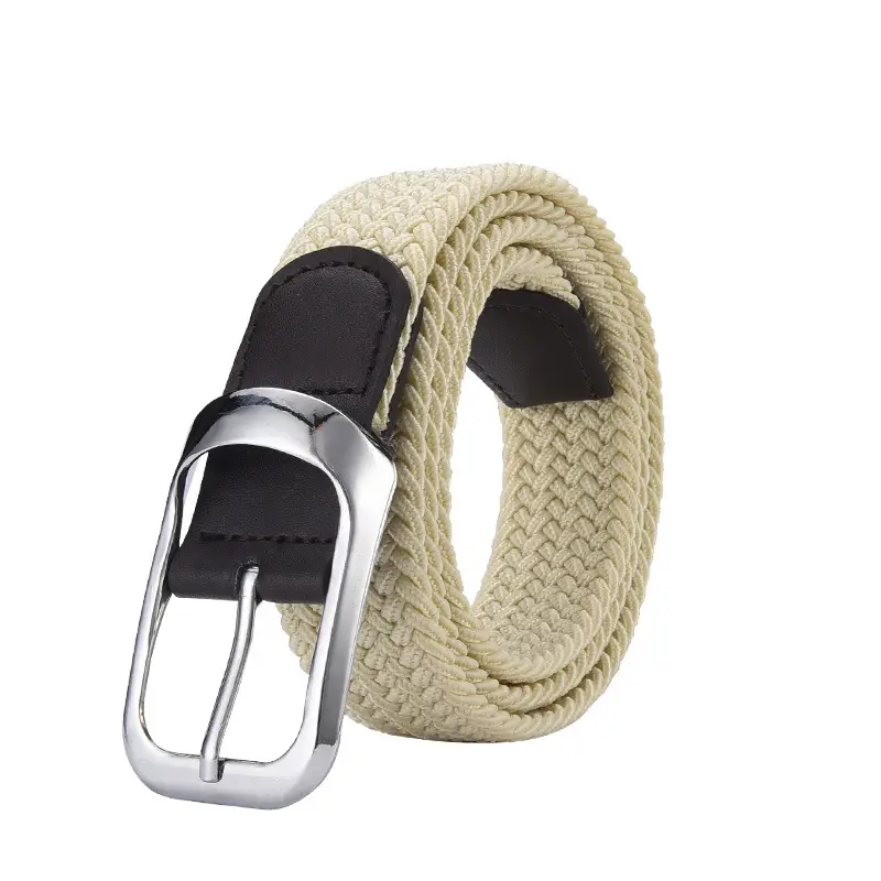 Unisex Braided Belt Punch Free Elastic All Match