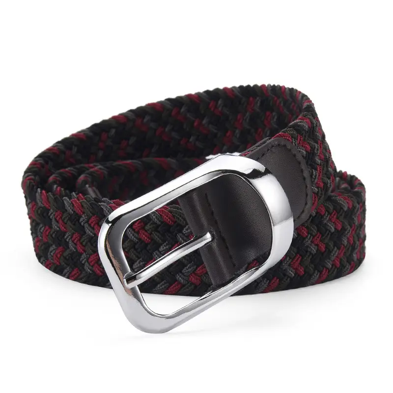 Unisex Braided Belt Punch Free Elastic All Match