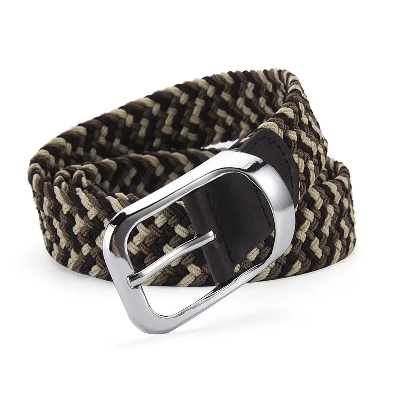 Unisex Braided Belt Punch Free Elastic All Match