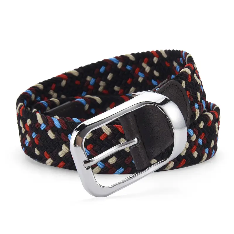 Unisex Braided Belt Punch Free Elastic All Match
