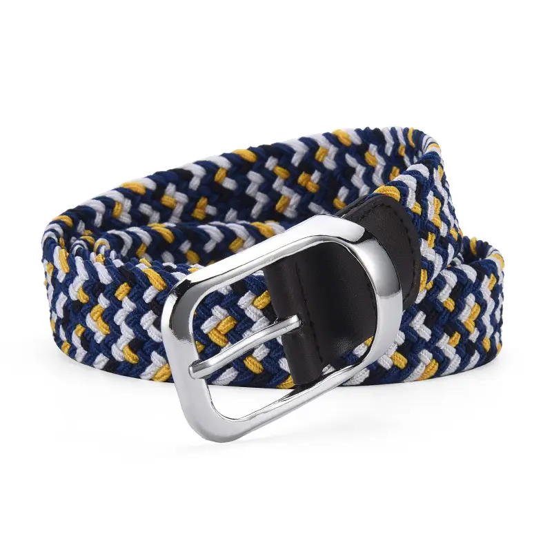 Unisex Braided Belt Punch Free Elastic All Match