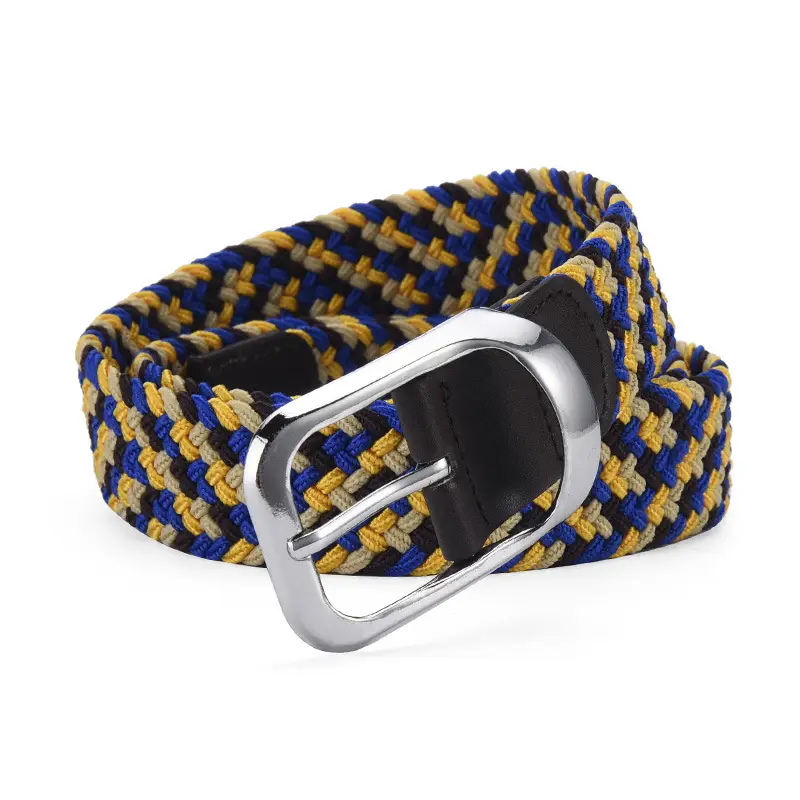 Unisex Braided Belt Punch Free Elastic All Match