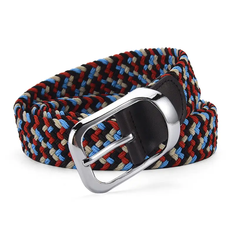 Unisex Braided Belt Punch Free Elastic All Match