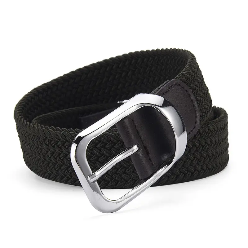 Unisex Braided Belt Punch Free Elastic All Match