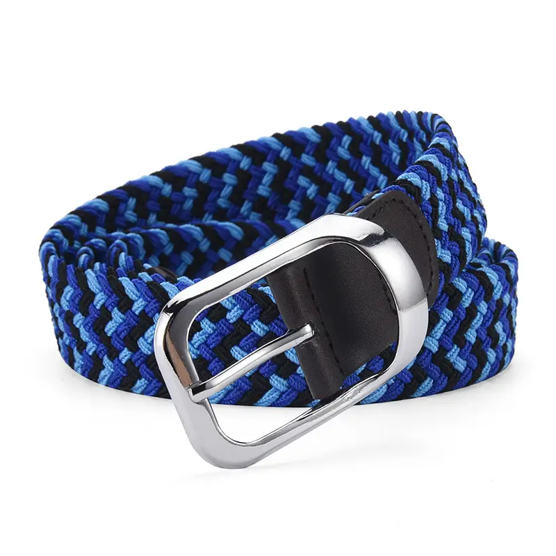 Unisex Braided Belt Punch Free Elastic All Match