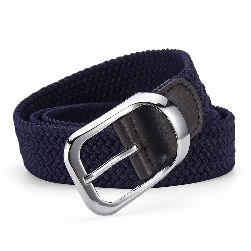Unisex Braided Belt Punch Free Elastic All Match