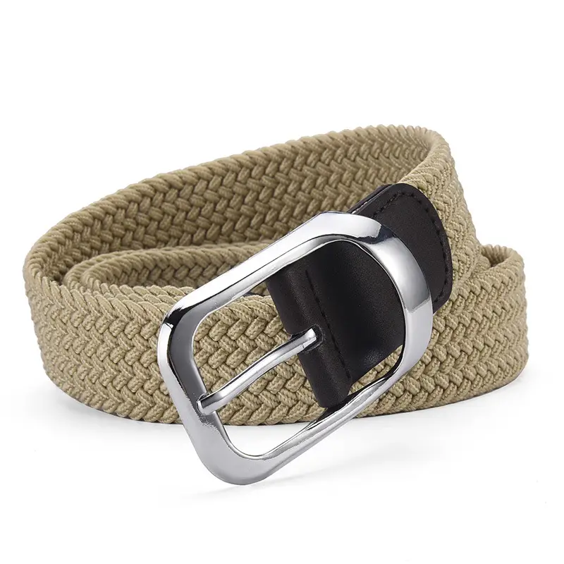 Unisex Braided Belt Punch Free Elastic All Match