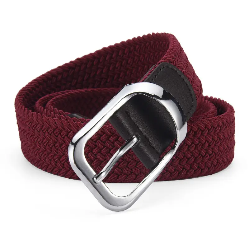 Unisex Braided Belt Punch Free Elastic All Match