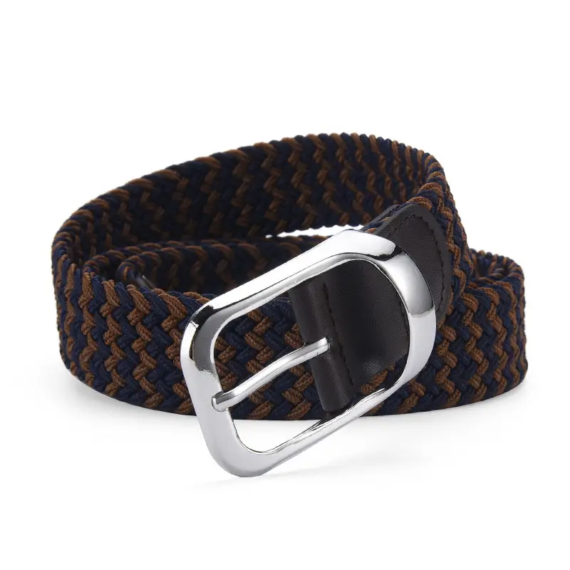 Unisex Braided Belt Punch Free Elastic All Match